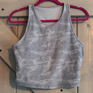 Vuori Pale Heather Camo Plyo Elevation Tank